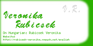 veronika rubicsek business card